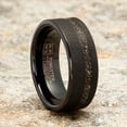 thumbnail image 3 of Metal Masters Mens Black Sandblased Pipe-cut Tungsten Carbide Titanium Ring Wedding Band 8mm, 3 of 5