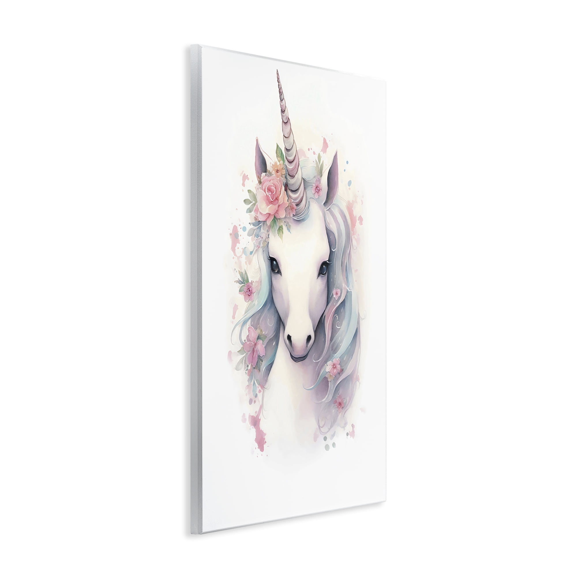 Stupell Industries Unicorn with Pink Flower Crown Wall Plaque Art, design by Creative Studio