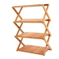 thumbnail image 3 of Outdoor Camping Solid Wood Folding Rack Multilayer Portable Storage Wooden Table for Barbecue Self Driving Tour, 3 of 6