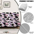 thumbnail image 3 of SCRAWLGOD Floral Cow Print Violet Black White Armless Futon Covers Dustproof Futon Sofa Bed Cover Scratch Resistant Washable Sofa Bed Slipcover with Elastic Bottom for Pets Dogs, 3 of 7