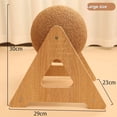 thumbnail image 2 of Interactive Cat Scratcher Toy with 360° Rotating Ball - Large Size Hemp Rope-Wrapped Climbing Frame for Nail Grinding, Durable Sisal Scratch Post, Self-Play Pet Entertainment, Stable Triangular, 2 of 5