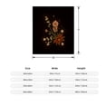 thumbnail image 3 of Cozy Flannel Blanket - Soft Warm Durable with Elegant Floral Pattern Perfect for Sofa Travel Bed and Chair - Ideal for Comfort, 3 of 5