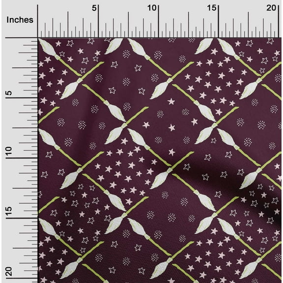 oneOone Cotton Jersey Wine Purple Fabric Halloween Quilting Supplies Print Sewing Fabric By The Yard 58 Inch Wide
