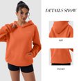 thumbnail image 5 of OQQ Women's Hooded Pullover Sweatshirt - Long Sleeve - Fashionable Fall/Winter Top with Front Pockets Design, 5 of 7
