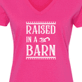thumbnail image 4 of Inktastic RAISED in a BARN in White Women's V-Neck T-Shirt, 4 of 5
