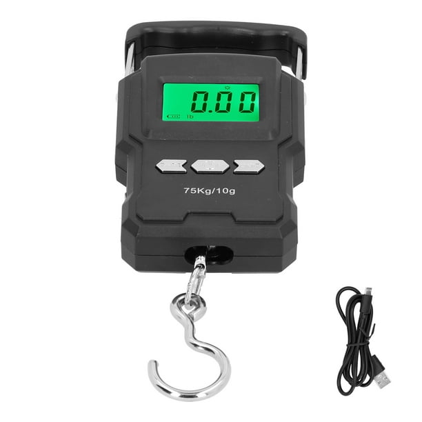 Digital Fish Scale, 75kg Fishing Scale Multifunctional Backlit For