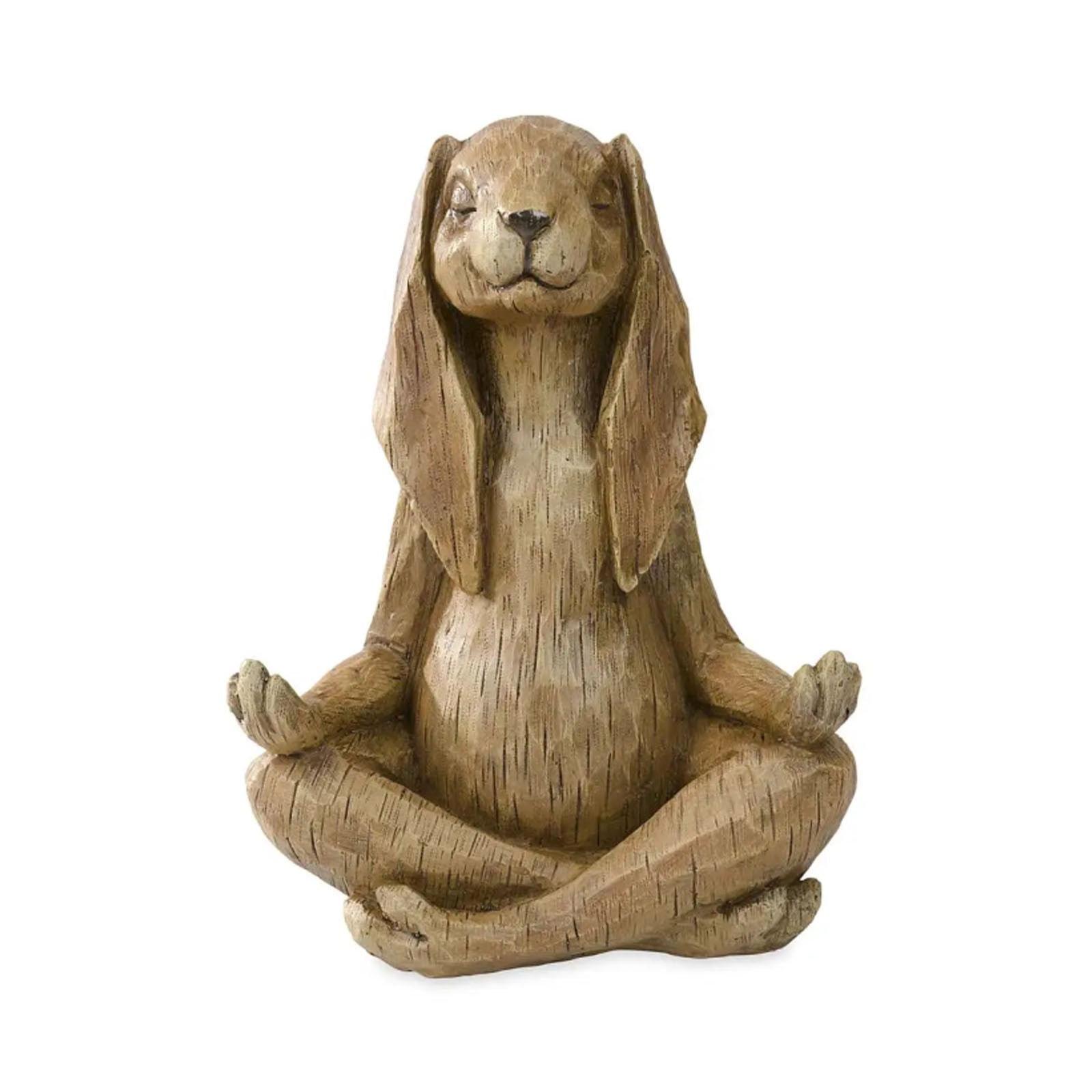 Mchoice Garden Meditating Rabbit Statue Yoga Bunny in Seated Namaste