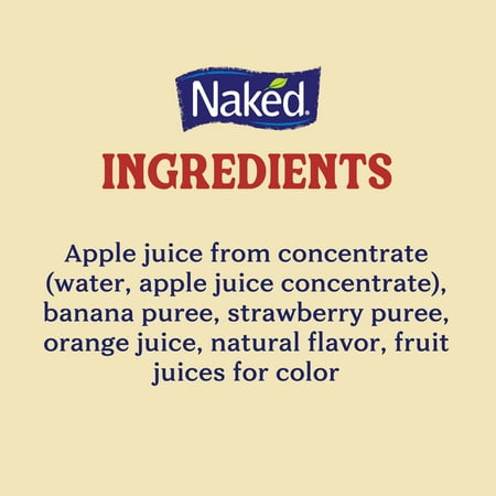 Naked Juice Strawberry Banana Flavored 100% Fruit Smoothie Blend, 15.2 fl oz
