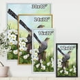 thumbnail image 4 of Designart 'Cuckoo Bird On An Old Stump and White Flowers' Traditional Framed Canvas Wall Art Print, 4 of 5