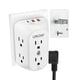 thumbnail image 1 of LENCENT Multicontacto Pared USB, Adaptador de Enchufe 3 a 2 Clavijas con 6 Tomas AC, Puerto PD 20W y 2 Puertos USB A, 1728J Protección contra Sobretensiones, 1 of 8