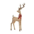 Set of 3 Lightup Glitter Deer Family with 210 Clear Incandescent Christmas Lights, Holiday Time