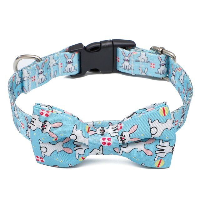 Pâques Collier pour Animaux de Compagnie Décoratif Réglable Mignon Chaton Collier Collier Chiot avec Arc