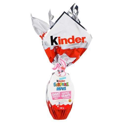Œuf maxi surprise de Pâques Kinder, œuf de Pâques géant en chocolat avec jouet, 150 grammes Rose, 150 g
