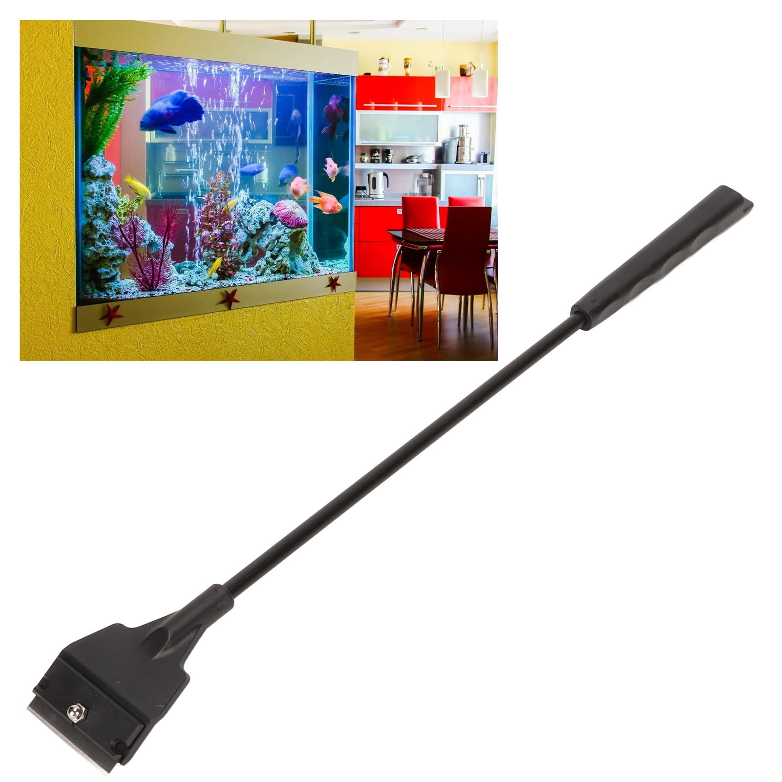 Aquarium Scraper, Fish Scraper Cleaner Detachable Blade Glass Cleaner ...