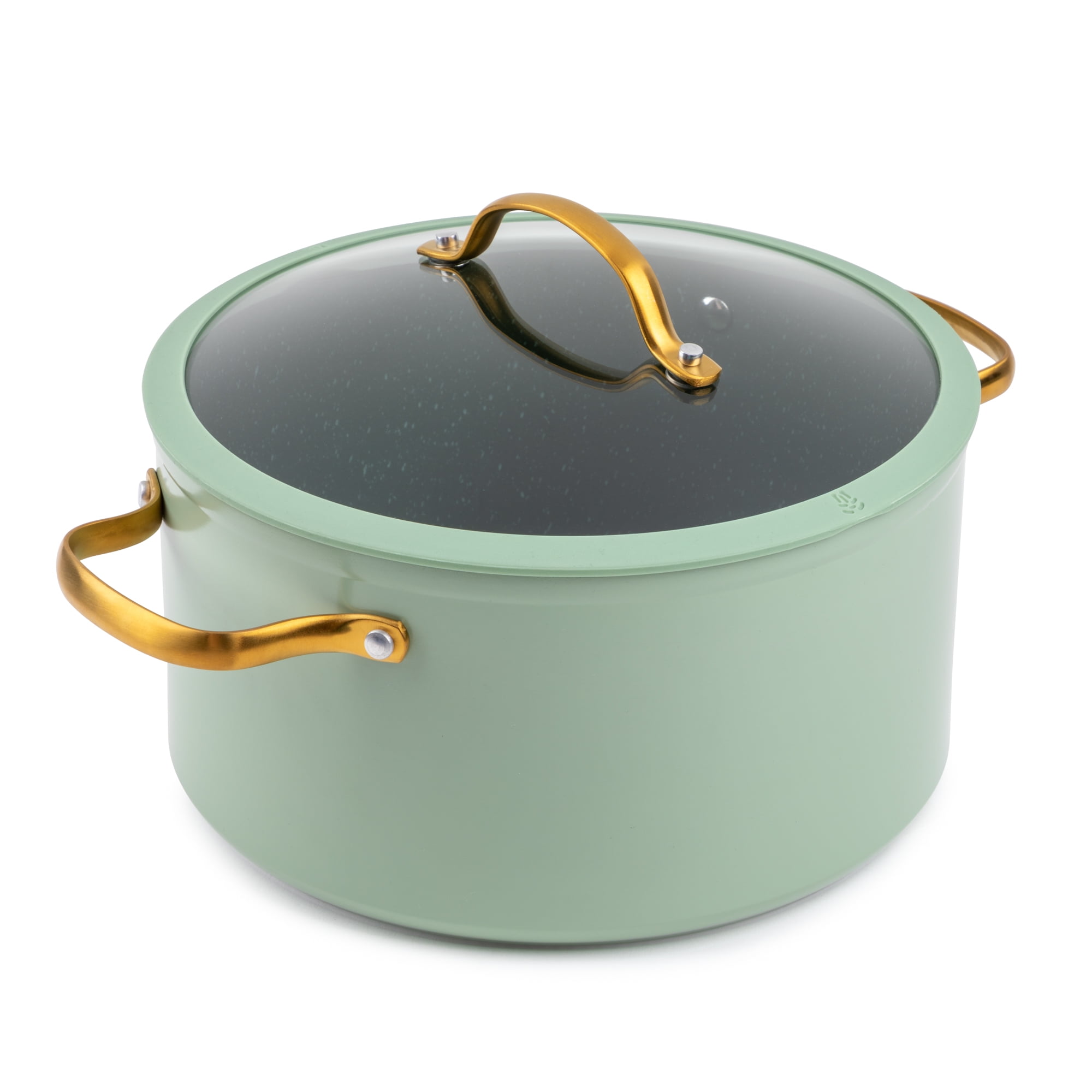 Thyme & Table Granite 12-Piece Cookware Set Non-Stick - Green