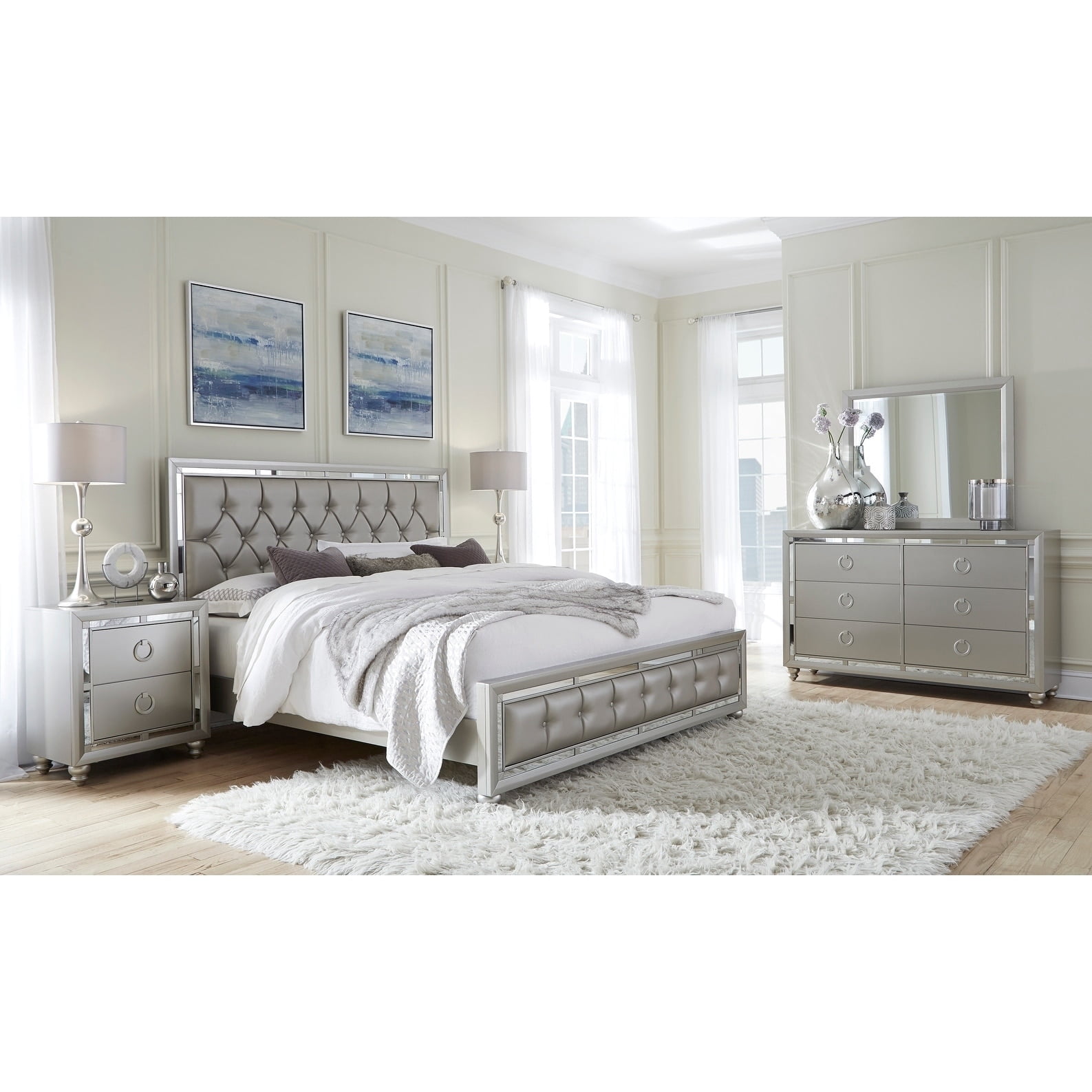 Global Furniture Riley Silver Chest