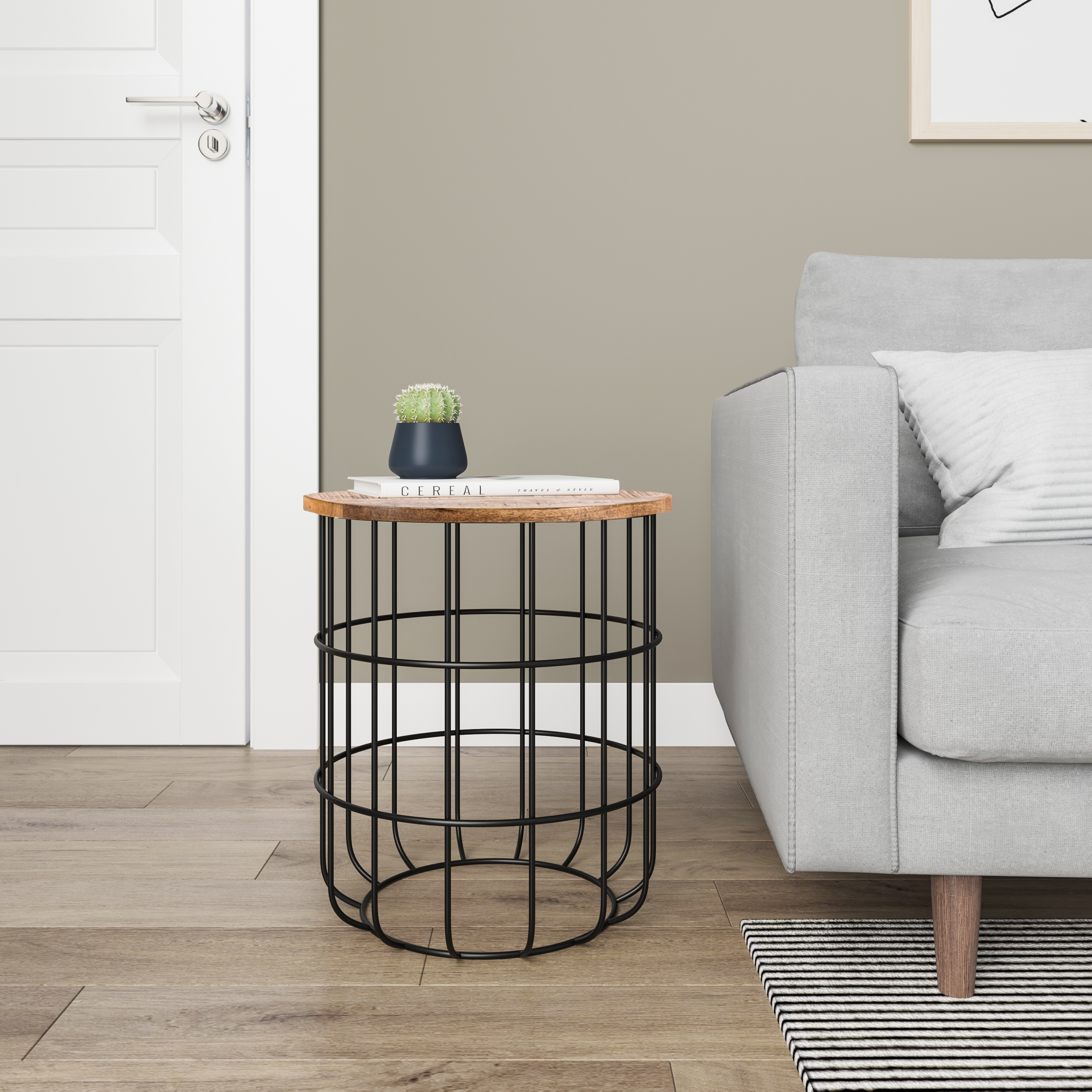 MH London End Table Alistar Drum End Table Exclusively Designed