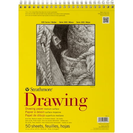 Strathmore Drawing Envelopes - Strathmore Medium Drawing Spiral Paper Pad 11