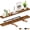 Rustic Brown, variant on Ballucci 60" Floating Shelves for Wall, 2-Pack with Invisible Brackets, 8" Deep, Rustic Brown