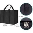 thumbnail image 3 of AOMRCOL 2 Pack Insulated Reusable Grocery Shopping Bags Insulated Grocery Bag for Food Delivery Zipper Grocery Bags Reusable Shopping Bags Black, 3 of 7