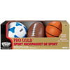 "POOF-Slinky Pro Gold Foam 9.5"" Football, 7"" Basketball and 7.5"" Soccer Ball 3-Ball Sport Pack in Box (Various Colors) 463BL"