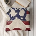 thumbnail image 3 of YINGXI Dog Paw Heart Stars Throw Pillow Cover, America Flag Decor Cushion Case for Sofa Couch 20x20in, 3 of 5