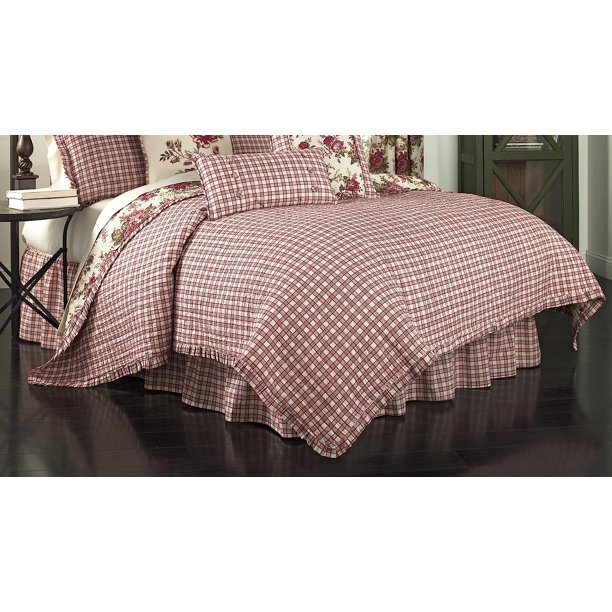 Waverly Norfolk Modern Farmhouse Floral 3Piece Reversible Quilt