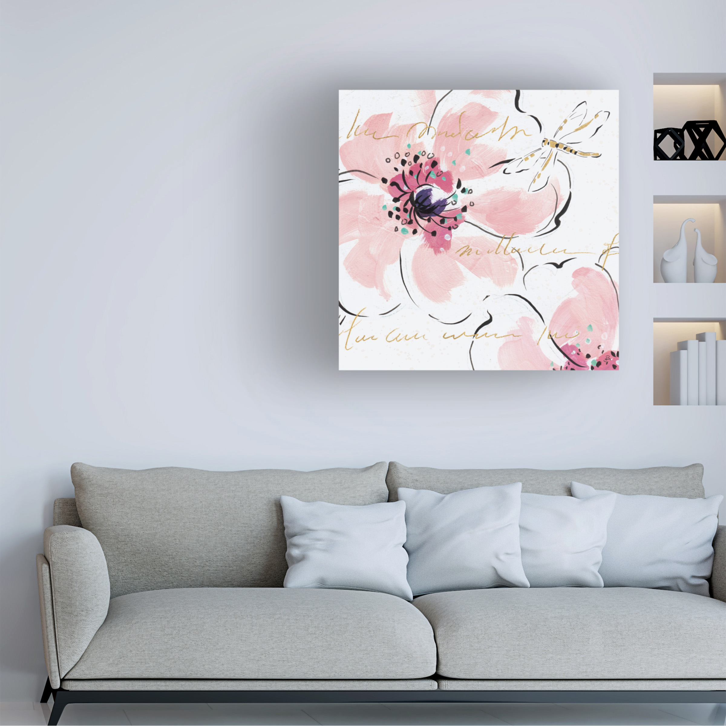 Trademark Fine Art 'Simply Pink II' Canvas Art by Daphne Brissonnet
