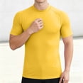 thumbnail image 6 of USNSM Men's Short Sleeve UPF 50+ Sun Protection Shirts Quick Dry Athletic Fitness T-Shirt Hiking Running Swimming Rash Guard Yellow L, 6 of 6
