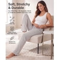 thumbnail image 4 of Real Essentials 3 Pack: Women’s Ultra-Soft Comfy Pajama Lounge Pants Sleepwear (Available in Plus Size), 4 of 8