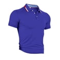 thumbnail image 6 of Men Short Sleeve Polo Shirt Athletic Breathable Classic Fit Quick Dry Performance Collared Top for Summer Sports Casual Wear, 6 of 7