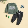 thumbnail image 3 of Quealent Toddler Boys Clothes Baby Boy Outfit Sets Fall Baby Boy Clothes Baby Fall Clothes Boy Girl Plaid Hoodie Sweatshirt Romper Flannel Tops+ Sweatpants Festival Outfits GN2,12-18 Months, 3 of 5