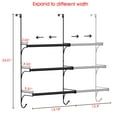 thumbnail image 7 of Auledio 3 Tier Metal Towel Rack Organizer Retractable Over the Door Towel Storage Organizer with 2 Hooksfor Storage of Washcloths, Towels (Black), 7 of 7