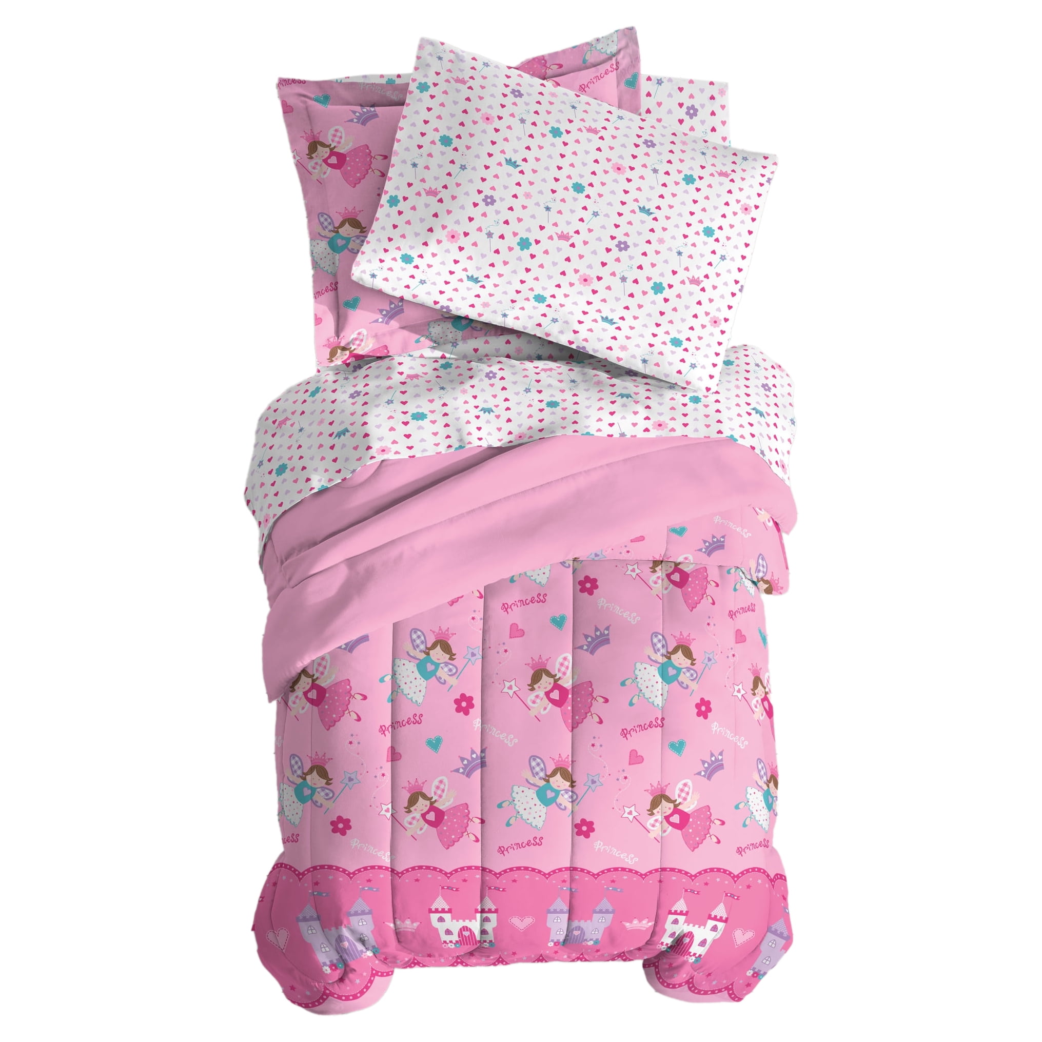 Dream Factory Magical Princess Twin Comforter Set, Microfiber