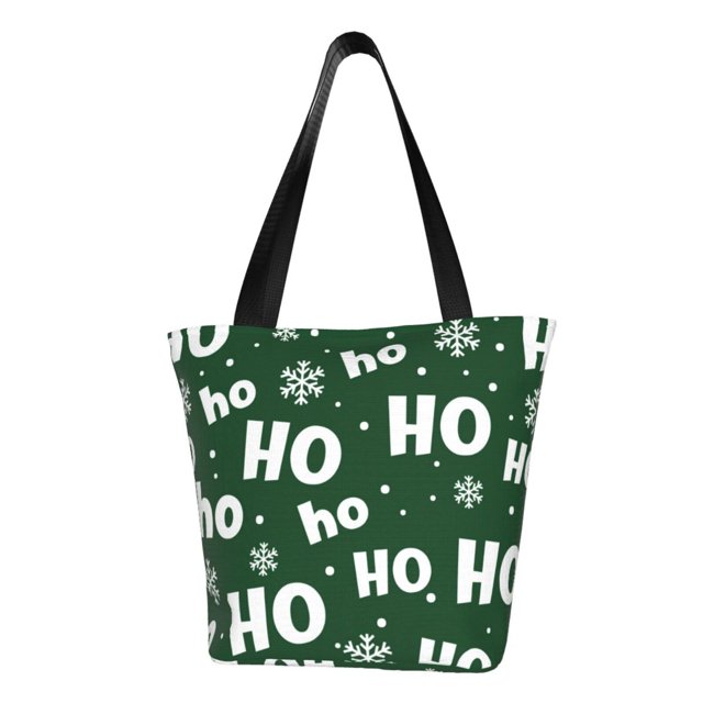 Balery Ho Ho Ho A Bolsa de Hombro con Diseño, Bolsa Grande y Duradera, Bolsa Versátil para Compras