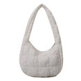 thumbnail image 1 of Bolsos Mano Tipo para Mujer Bolsos Hombro Hobo Informales en La Nube Gran Capacidad (blanco), 1 of 9