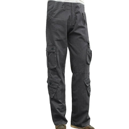 Men's Full Length Casual Side Slant Pockets Cargo Pants (Size M / W34 ...