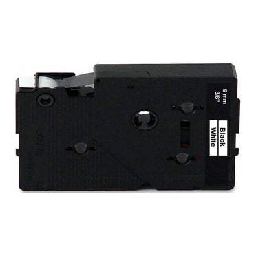 Brother P-Touch TC Tape Cartridge for P-Touch Labelers, 3/8"w, Black on White