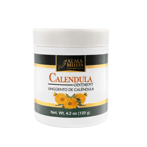 Alma Belleza Calendula Ointment (4.2 Oz) for Relief from Minor Burns, Cuts, Scrapes, and Insect Bites, 120g