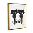 thumbnail image 4 of Stupell Industries Glam Pumps Heels With Black Bow Metallic Gold Framed Floating Canvas Wall Art, 16x20, by Amanda Greenwood, 4 of 9