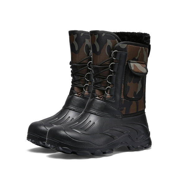 Snow Boots for Men Winter Boots Water Resistance Anti-slip Snow Boots Thicken Warm Shoes