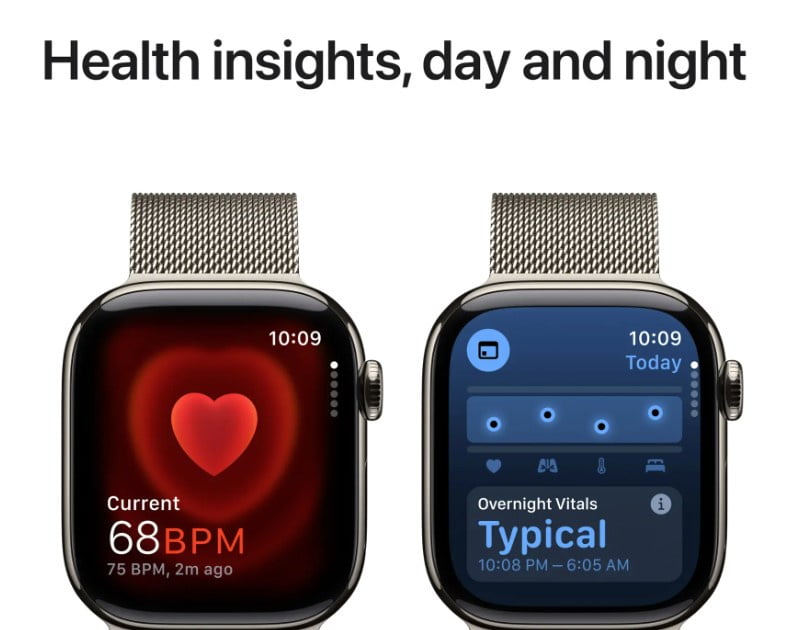Restored Apple Watch Series 10 GPS + Cellular 46MM Natural Titanium Case with Stainless Steel Natural Link Bracelet (Refurbished)