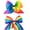Combo 2, variant on 2-piece Rainbow Bow Little Girl Crocodile Clip, Non slip Design, Birthday Party School Children's Hair Accessories