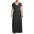 thumbnail image 5 of Ella Samani Plus Size Short Sleeve Maxi Wrap Dress, 5 of 6