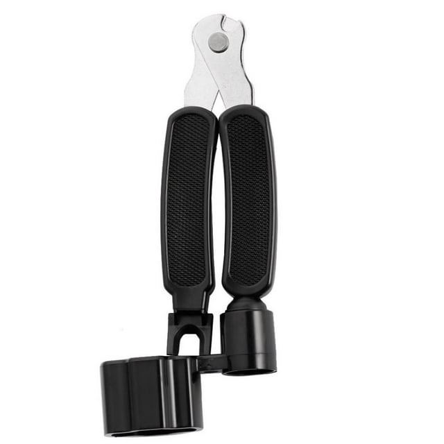 Herramienta Multifunción 3 en 1 para Guitarra Sunnimix Devanadera de cuerda de bajo de guitarra Negro