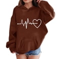 thumbnail image 4 of YunPes Girls Boys Hoodie Long Sleeve Pullover Plain Casual Elegant Tops Loose Long Sleeve Winter Girl Hoodie, 4 of 5