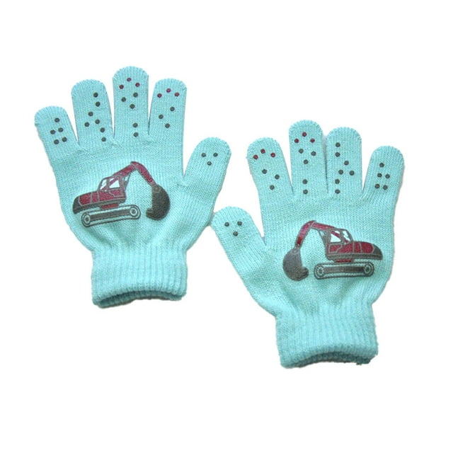 Sonducket 1 par de guantes para niños pequeños Accesorio de ropa simple Calentador de dedos Cubierta de calentamiento de manos Patrón de coche Guante de guantes y mitones Tipo 5 Sonducket AP009853-05