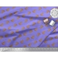 thumbnail image 3 of Soimoi Purple Japan Crepe Satin Fabric Floral & Paisley Print Sewing Fabric Yard 42 Inch Wide, 3 of 3