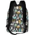 thumbnail image 3 of Lsque Moose Squirrel owls tree Pattern Backpack – School Travel Canvas Daypack with Ergonomic Padded Straps, Multiple Compartments & Leather Handle, 3 of 5