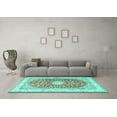 thumbnail image 3 of Ahgly Company Indoor Rectangle Persian Turquoise Blue Traditional Area Rugs, 4' x 6', 3 of 4